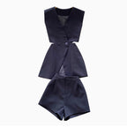 Suit Vest & Shorts OL Outfit 2Pcs