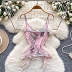 Vintage Lace-trim Patchwork Camisole