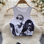 Chic Printed Camisole & Skirt 2Pcs