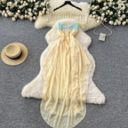 Niche Sequined Patchwork Slip Dress