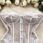 Premium Lace Patchwork Bustier Top