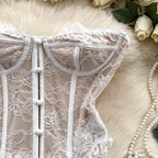 Premium Lace Patchwork Bustier Top