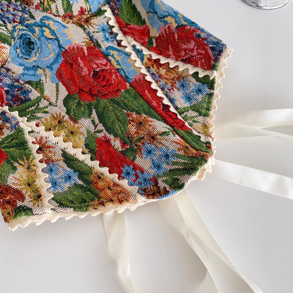 Vintage Oil Painting Bustier Camisole