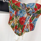 Vintage Oil Painting Bustier Camisole
