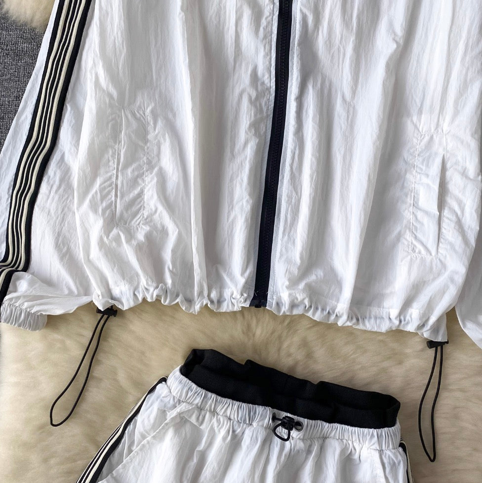 Sunscreen Hooded Jacket & Skirt 2Pcs