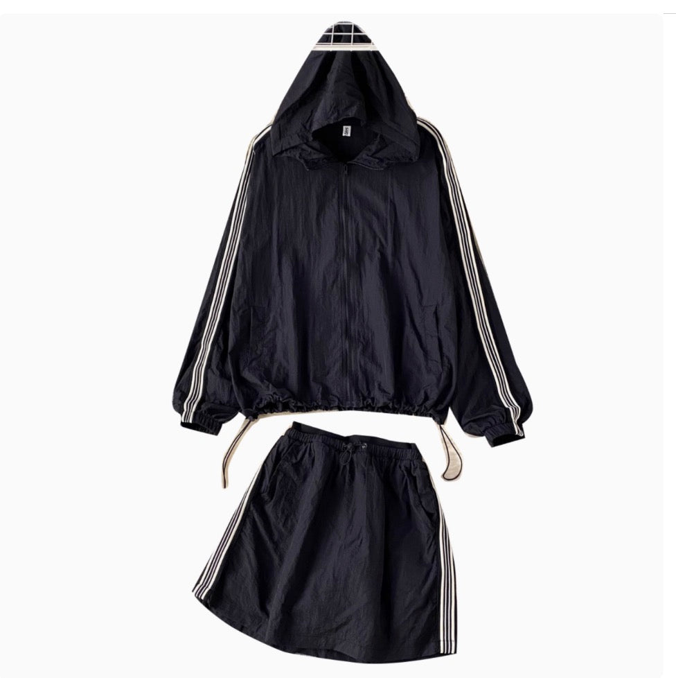 Sunscreen Hooded Jacket & Skirt 2Pcs