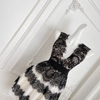 Black & White Polka Dot Lace Dress