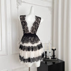 Black & White Polka Dot Lace Dress