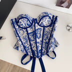 Courtly Jacquard Patchwork Fishbone Top