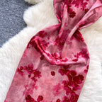 Vintage Floral Printed Split Cheongsam