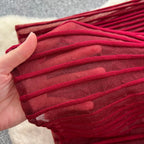 High-end Knit Patchwork Mesh Dress