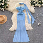 Fairy Knotted Bustier Dress with Ribbon