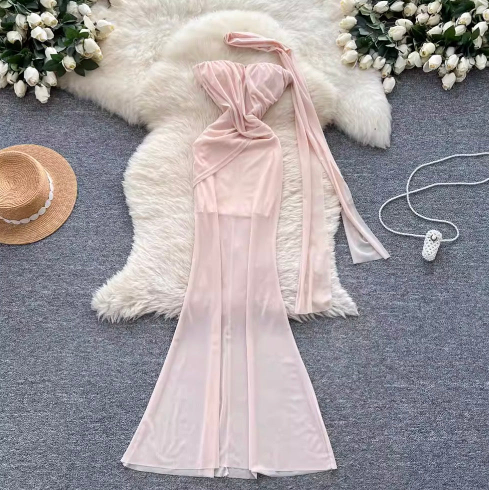 Fairy Knotted Bustier Dress with Ribbon