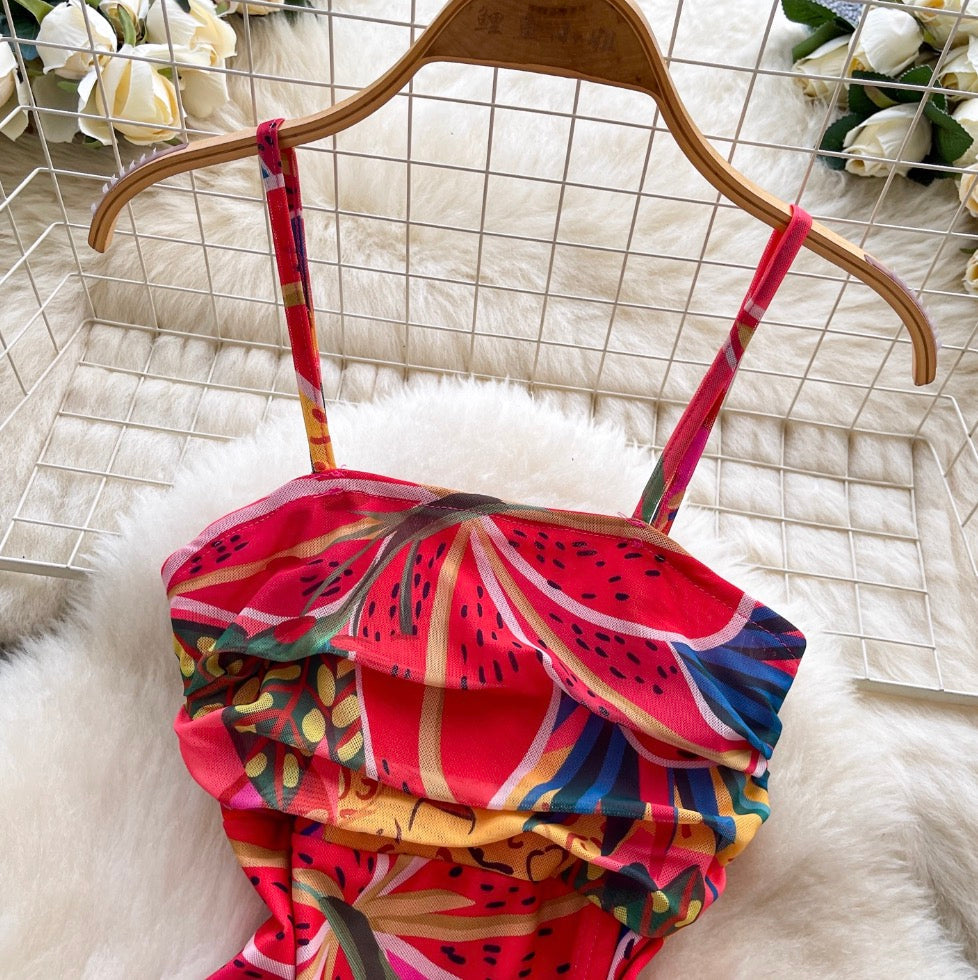 Niche Colorful Pattern Printed Vest