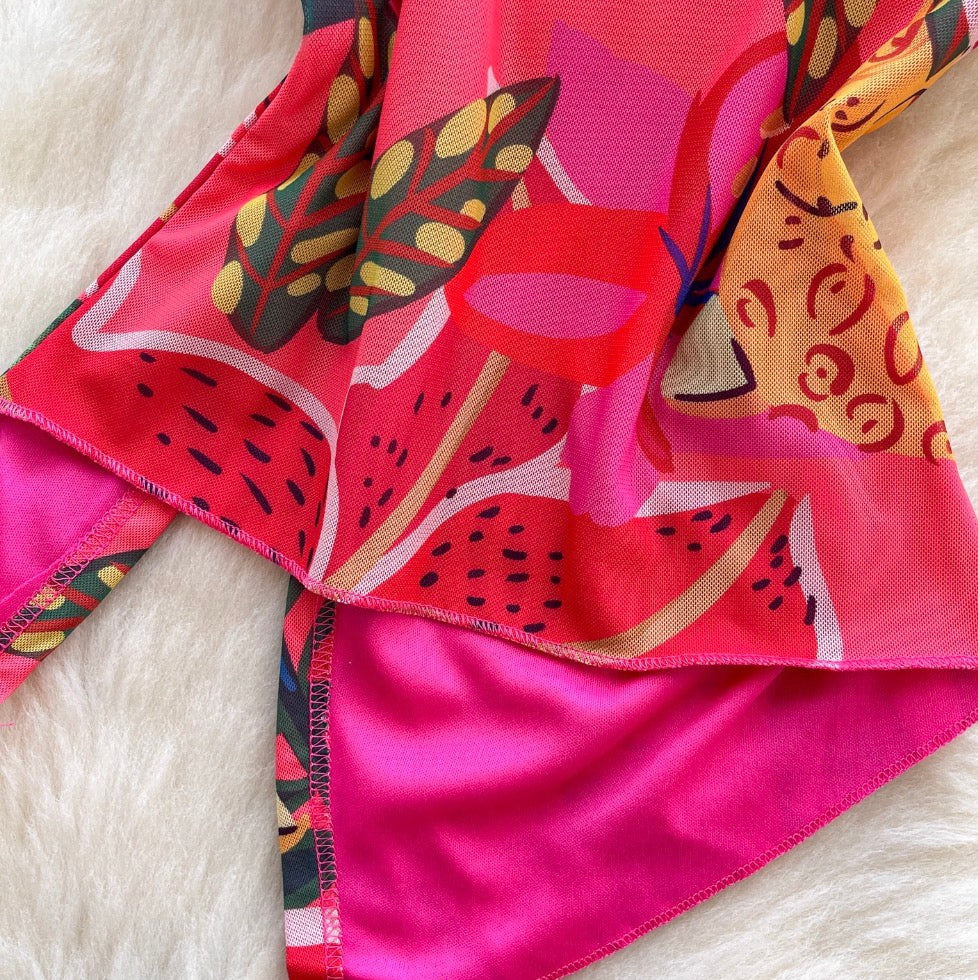 Niche Colorful Pattern Printed Vest