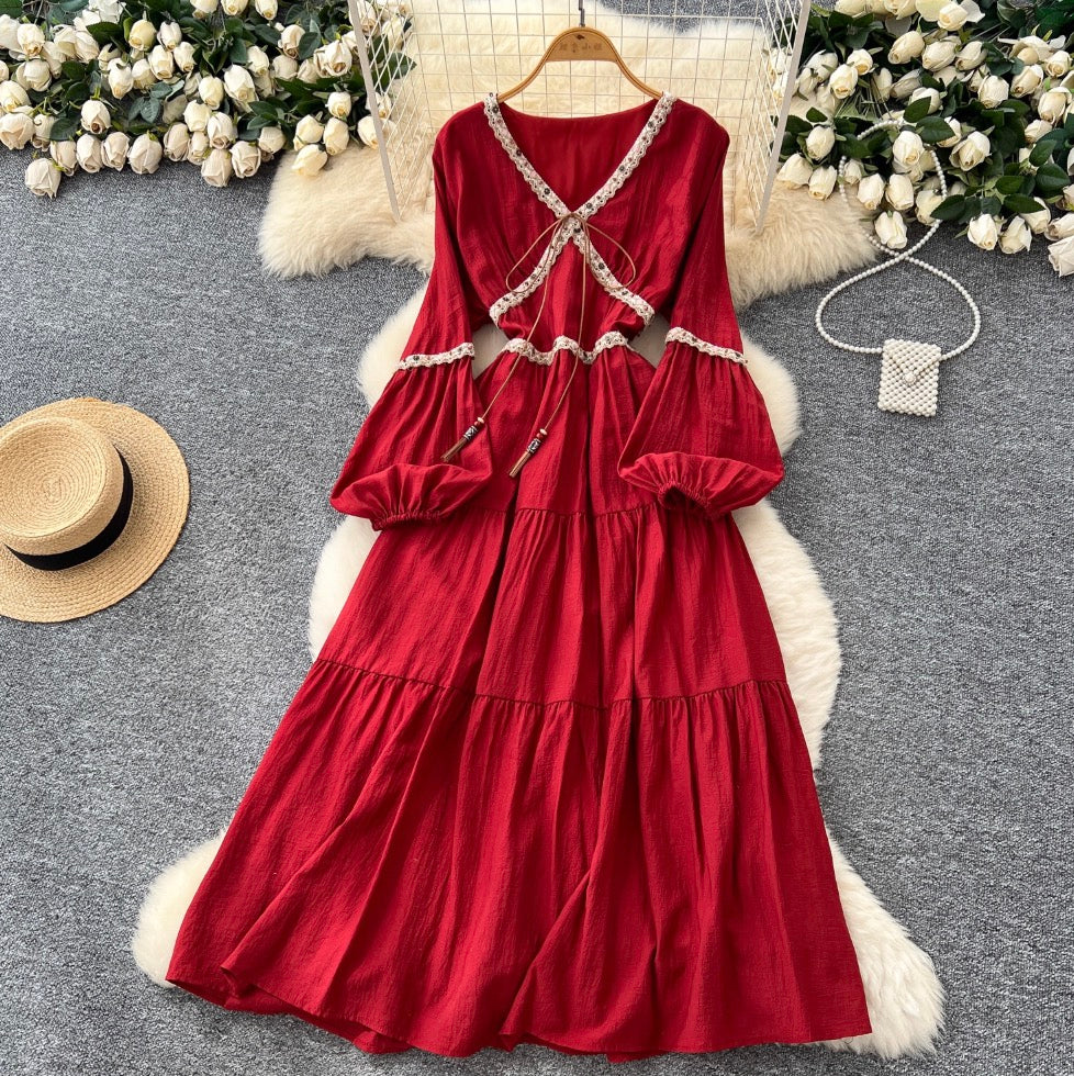 Bohemian Style Fringed Embroidery Dress