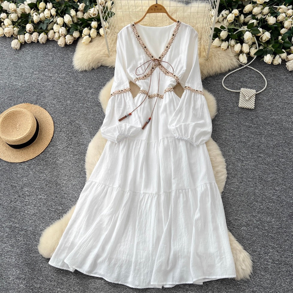 Bohemian Style Fringed Embroidery Dress