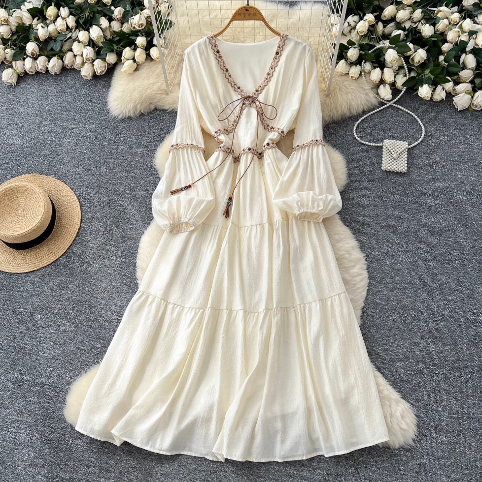 Bohemian Style Fringed Embroidery Dress
