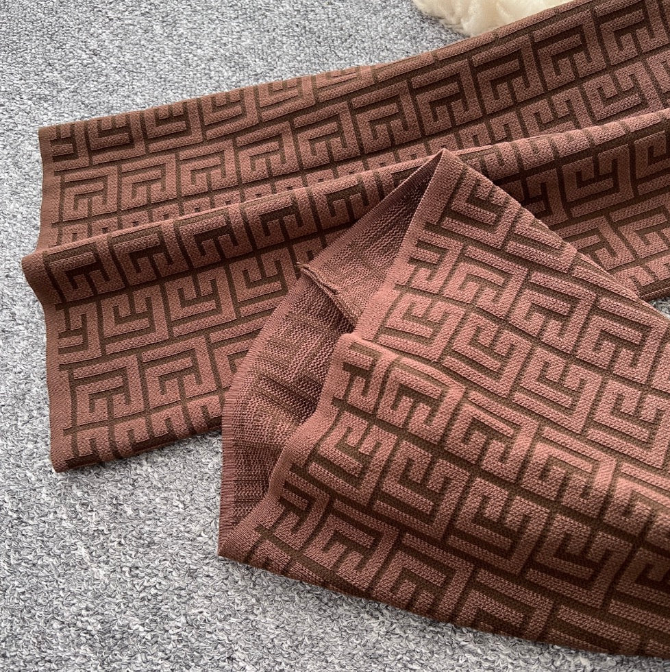 Suit-collar Knitwear & Trousers Maze 2Pcs