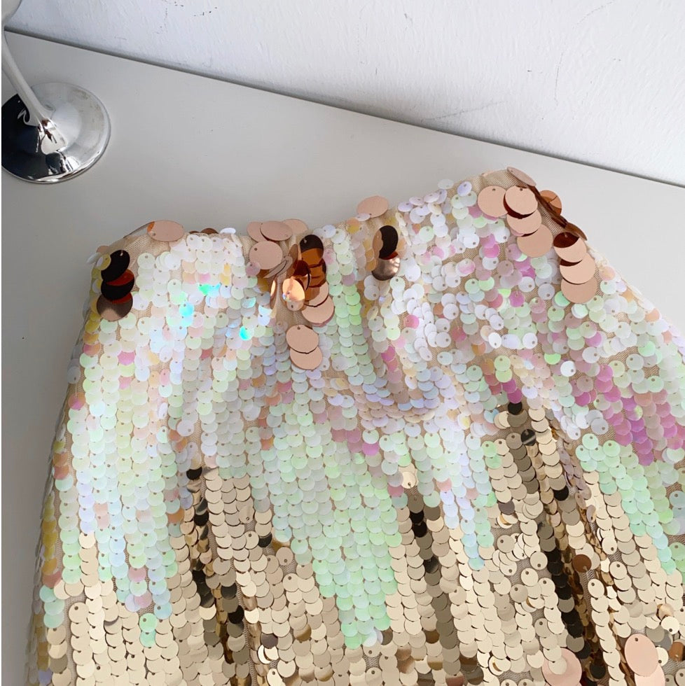 High-end Sequined Hip-wrapping Skirt