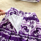 Camisole & Pleated Skirt Printed 2Pcs