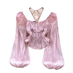 Sweetie Lace-up Chiffon Shirt