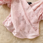Sweetie Cross V-neck Jacquard Shirt