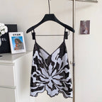 Chic Sequined Mesh Camisole Top