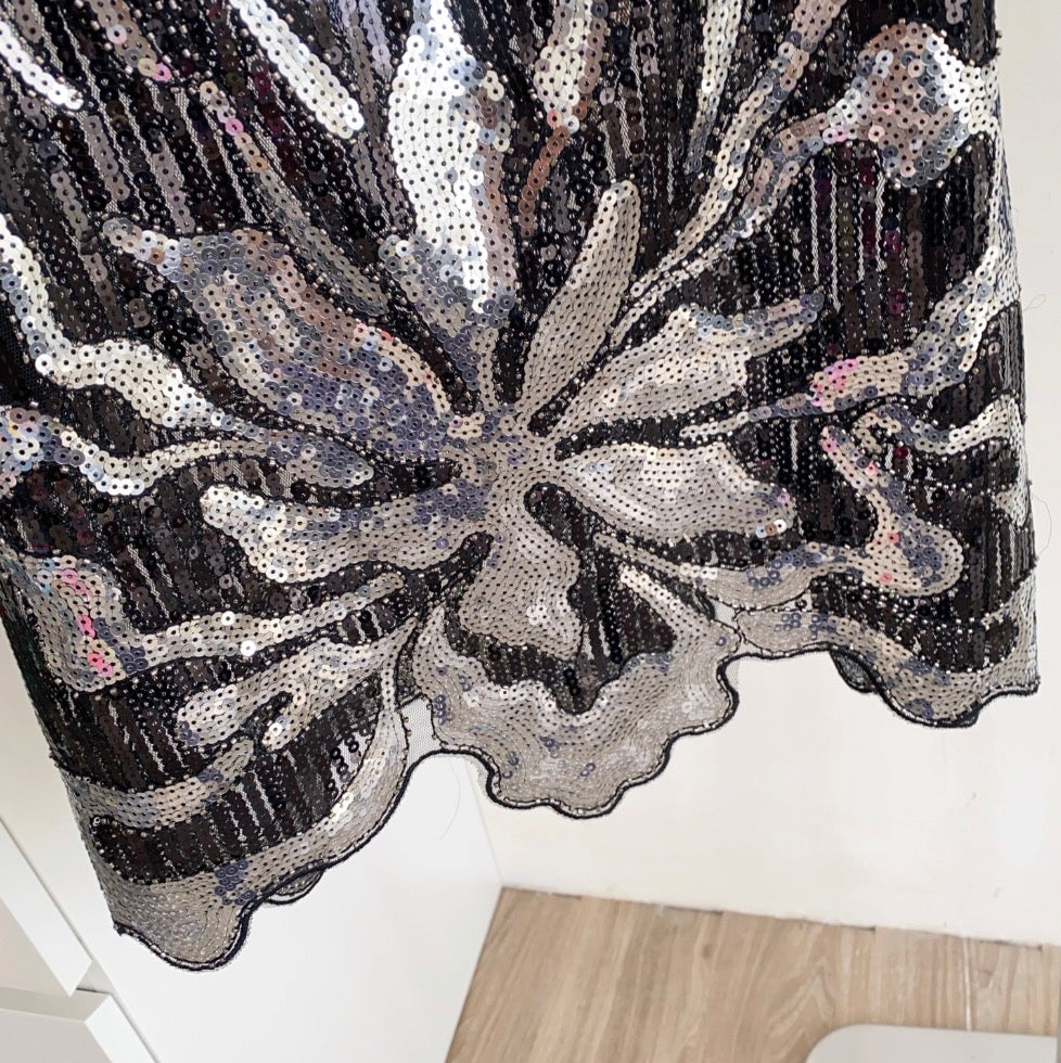 Chic Sequined Mesh Camisole Top
