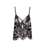 Chic Sequined Mesh Camisole Top