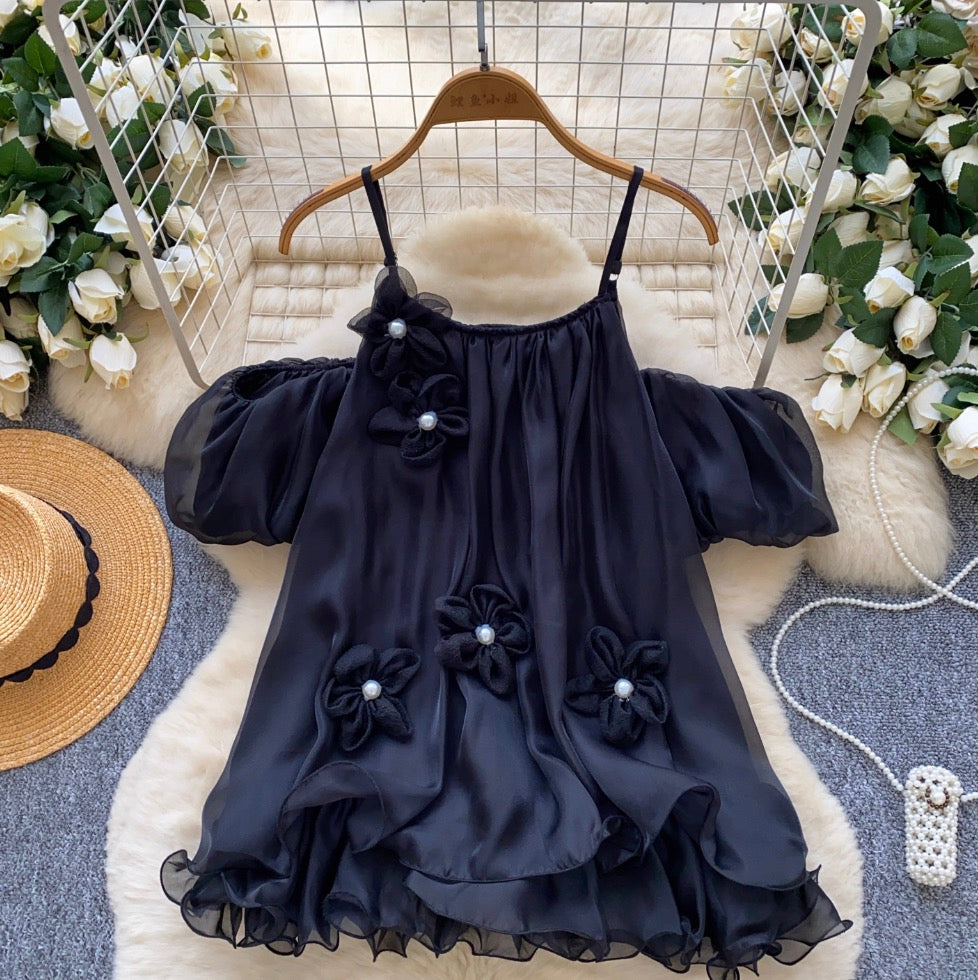 Sweetie Beaded 3d Flower Top