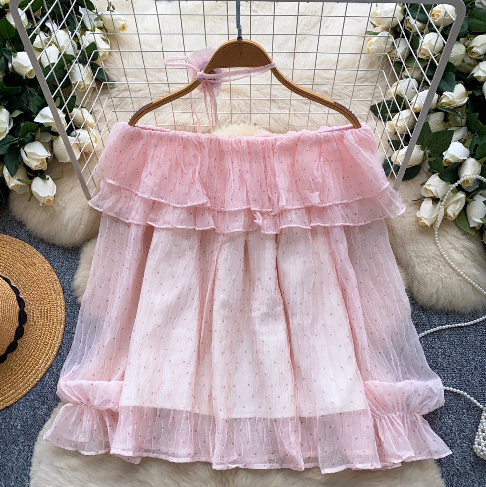 Sweetie Polka Dot Chiffon Shirt