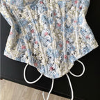 Sweetie Floral Embroidered Fishbone Top