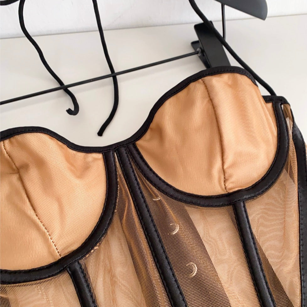 Color Blocking Patchwork Lace-up Camisole