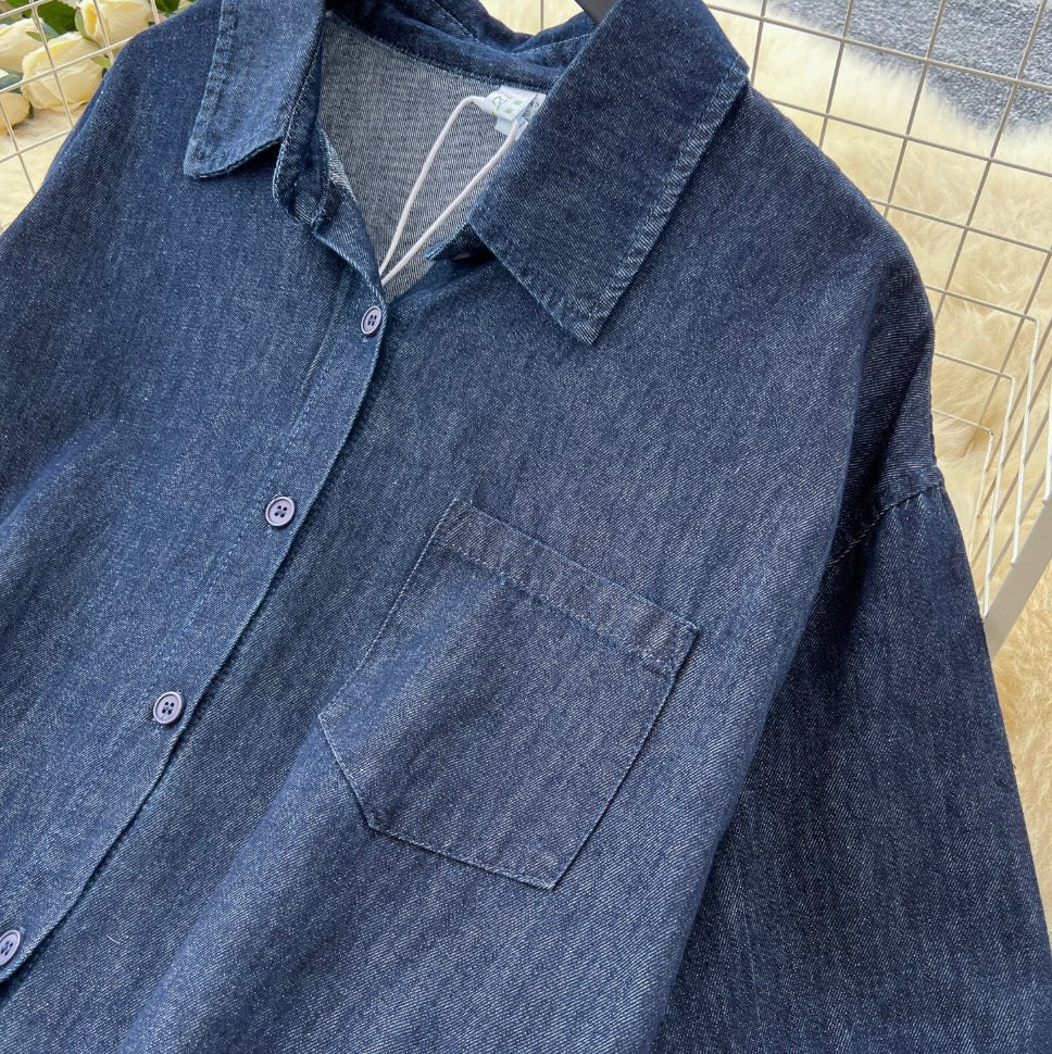 Vintage Denim Shirt & Skirt & Jeans 3Pcs