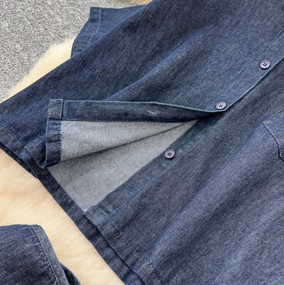 Vintage Denim Shirt & Skirt & Jeans 3Pcs