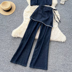 Vintage Denim Shirt & Skirt & Jeans 3Pcs