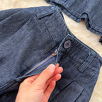 Vintage Denim Shirt & Skirt & Jeans 3Pcs