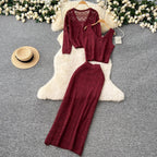 Crochet Cardigan & Vest & Trousers 3Pcs