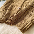 Crochet Cardigan & Vest & Trousers 3Pcs