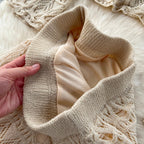 Crochet Knitwear & Half-body Skirt 2Pcs