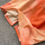 Tie-dye Print T-Shirt & Skirt 2Pcs