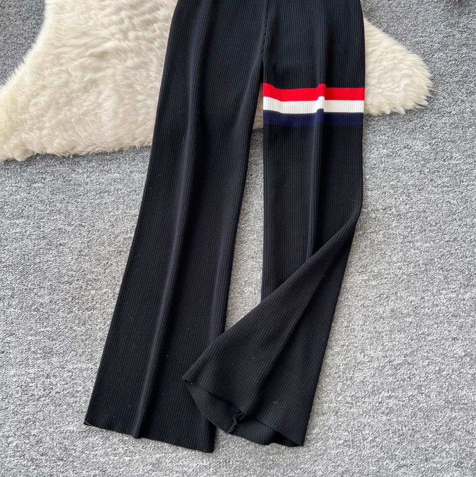 V-neck Cardigan & Trousers Knit 2Pcs
