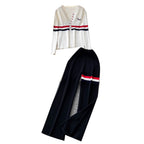 V-neck Cardigan & Trousers Knit 2Pcs