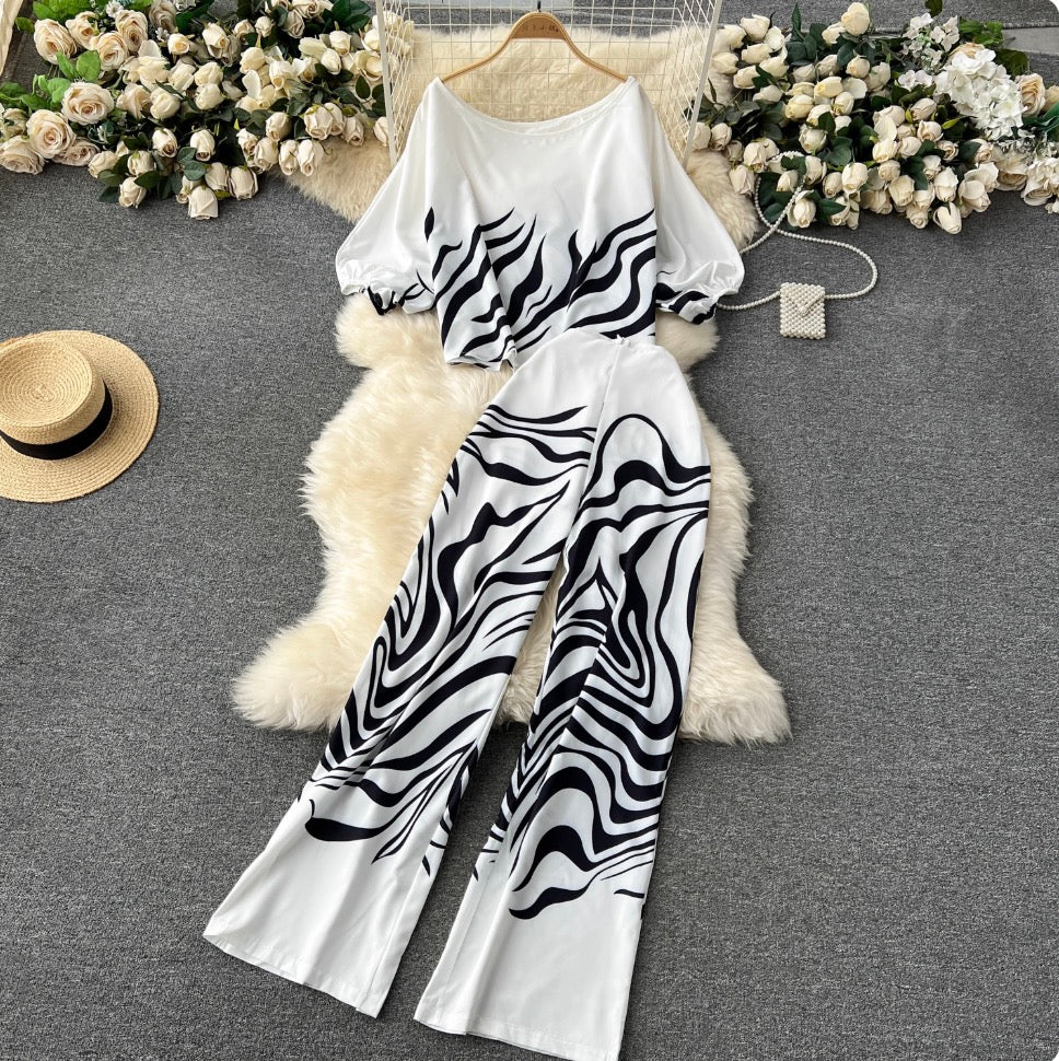 Printed Shirt & Trousers Casual 2Pcs