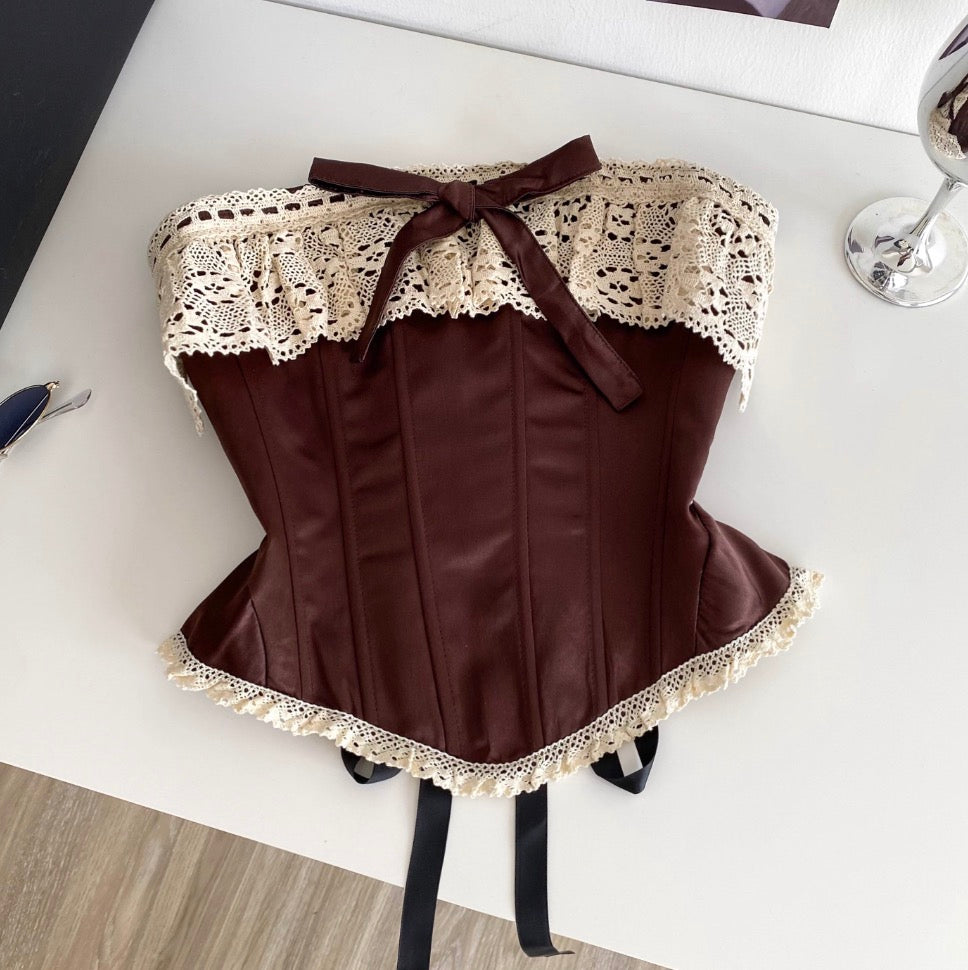 Vintage Crochet Lace Girdle Top