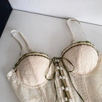 Chic Lace-up Fishbone Camisole
