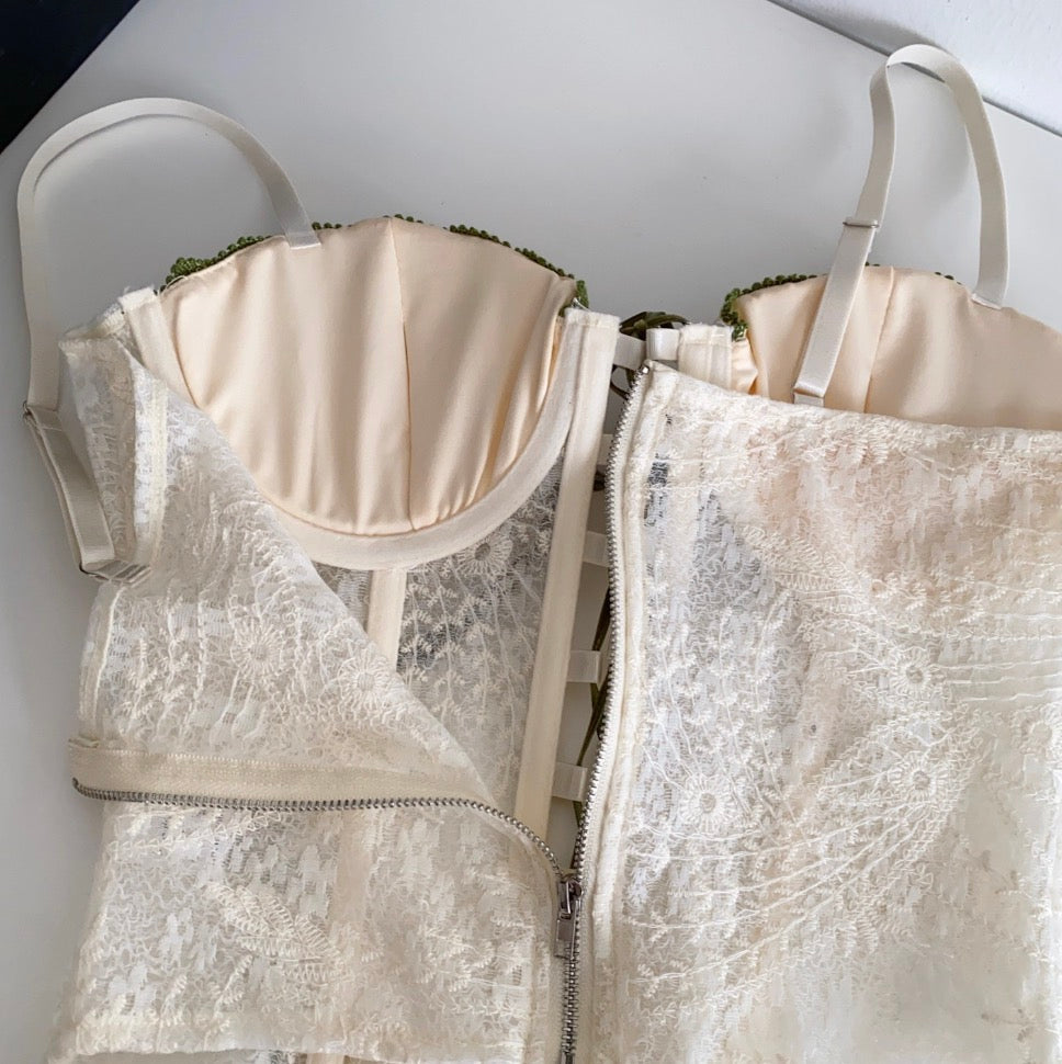 Chic Lace-up Fishbone Camisole