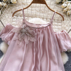 Sweetie Hollowed 3D Mesh Camisole