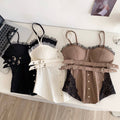 Vintage Lace-trim Buckled Camisole